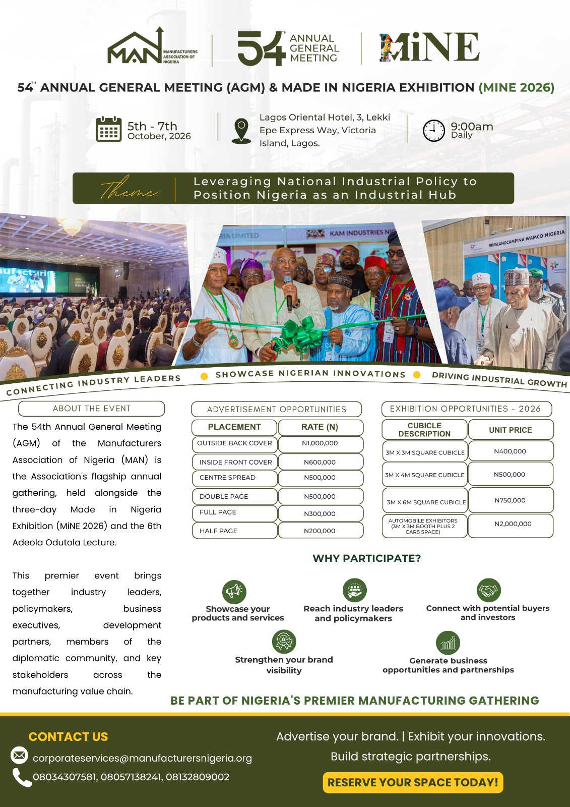 54th MAN Annual General Meeting and Made in Nigeria Exhibition 2026 advert