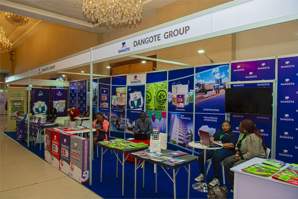 Exhibition booths on the final day of Made in Nigeria Exhibition