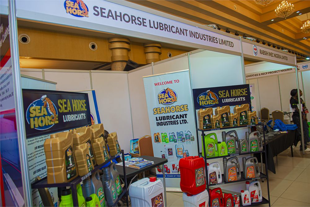 Made-in-Nigeria product display at the MiNE exhibition